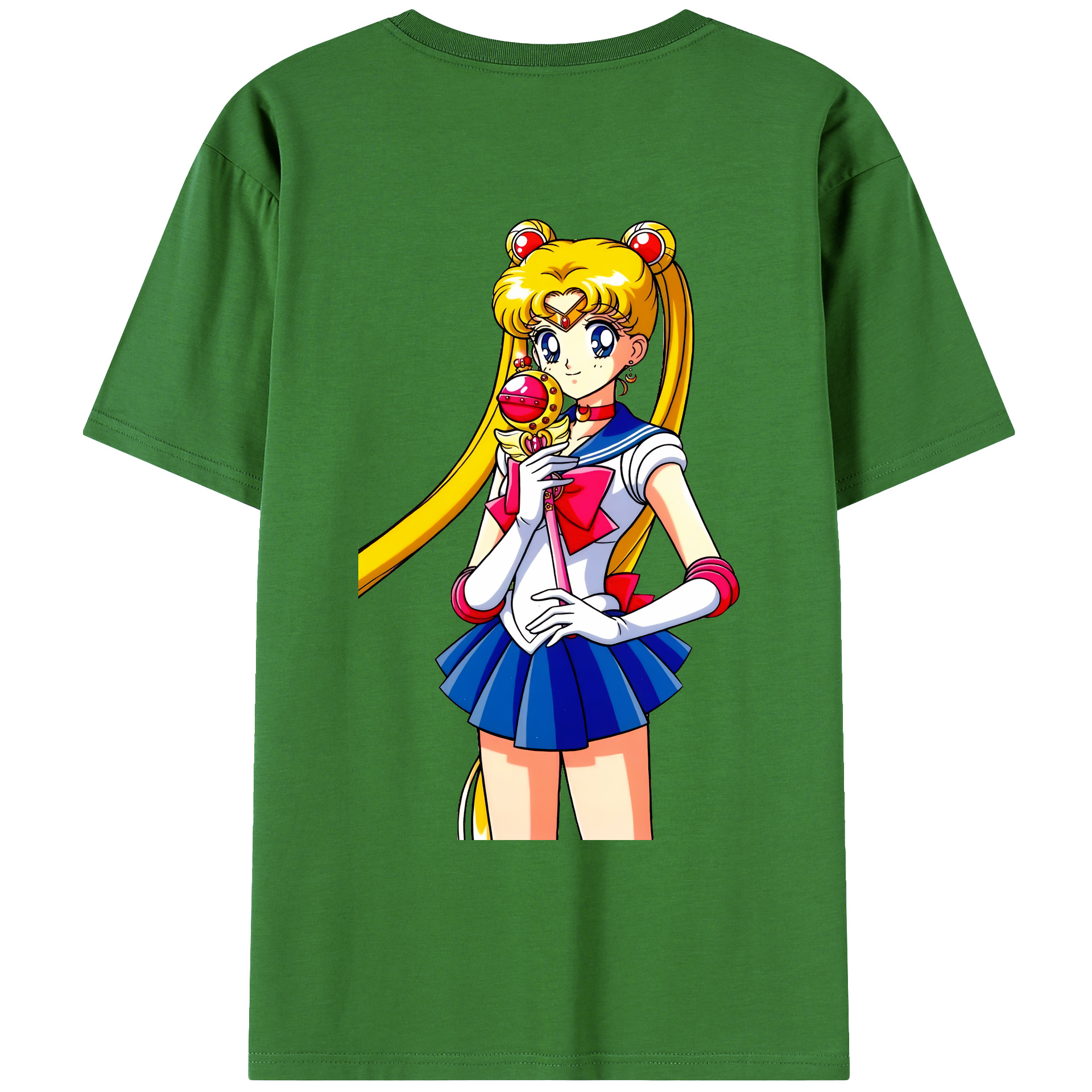 （画像用） 美少女戦士セーラームーン 月野 うさぎ つきの うさぎ Sailor Moon Tsukino Usagi レディース半袖Tシャツ(バックプリント)